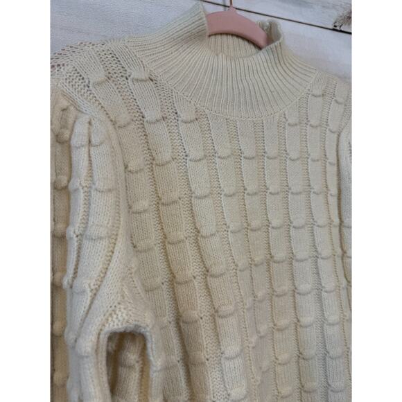 Vero Moda M Cream Sweater Ribbed Winter Ready Cozy Comfy Everyday Wear - Picture 6 of 7